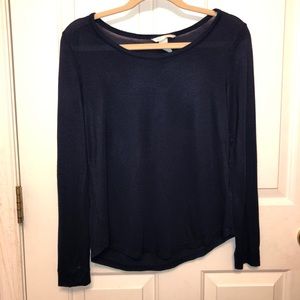 Navy Blue Long Sleeve Shirt